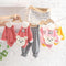 Lapel  Rabbit Long Sleeve Three Piece Set Free Satchel